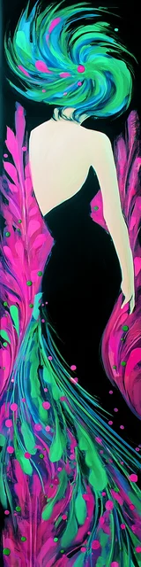 Free mermaid bookmark showing a mermaid from behind with a flowing tail